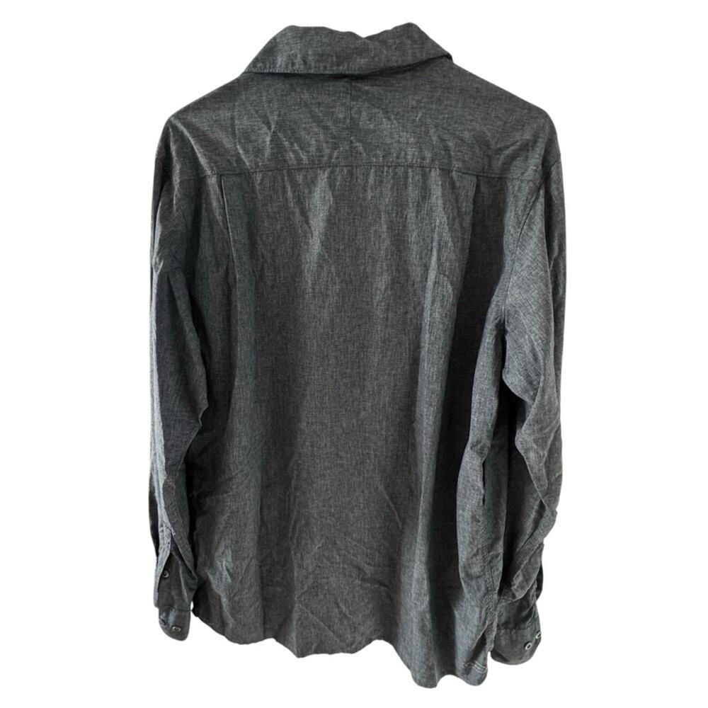 Merrell Men’s Dark Blue/Gray Casual Button-Down Shirt Outdoors Hiking Size M - Picture 4 of 9